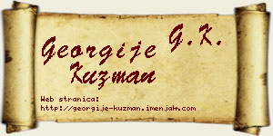 Georgije Kuzman vizit kartica